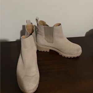 Crown Vintage Cream Ankle Boots